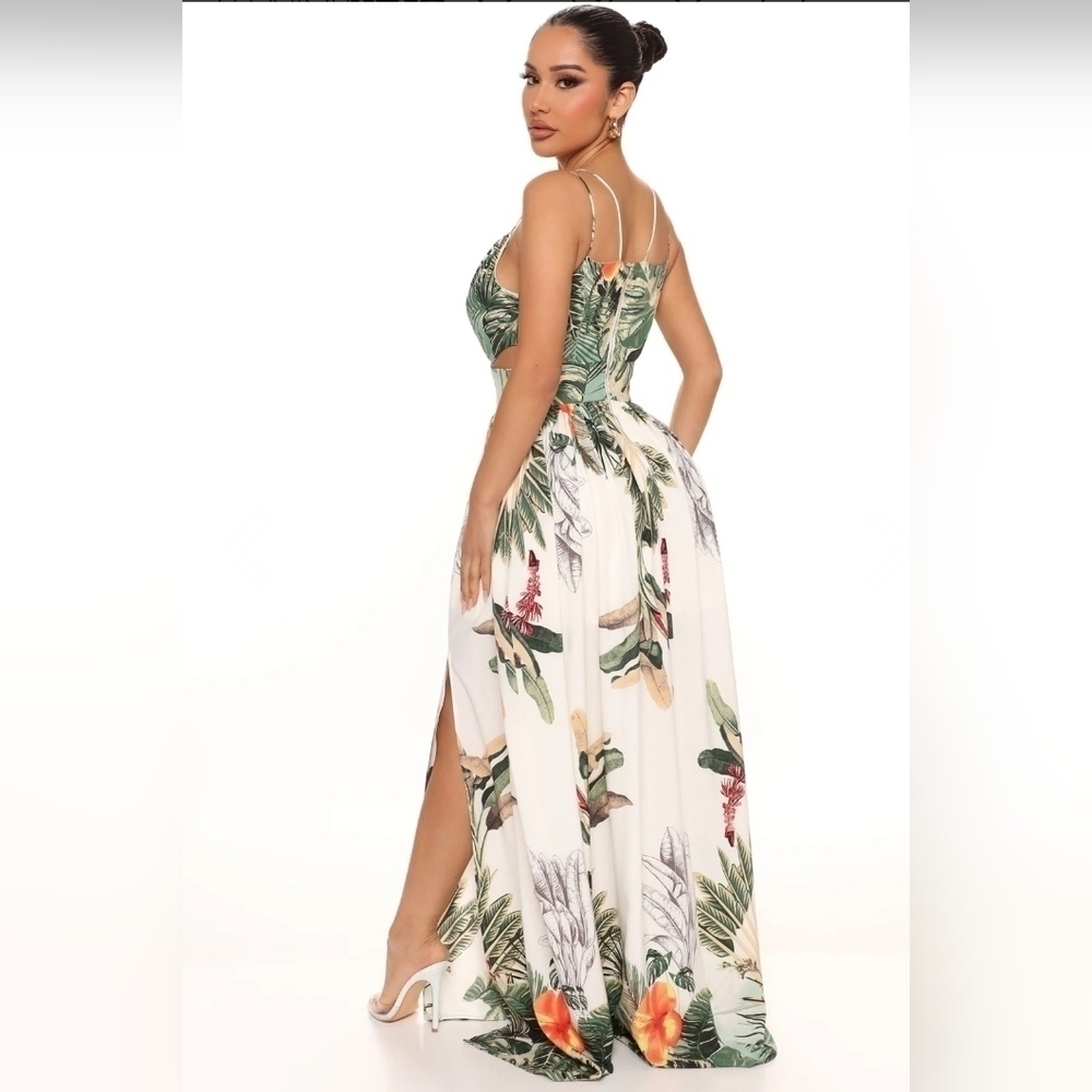 FASHION NOVA PLUS SIZE 1X‎ MAXI LONG DRESS KEY WEST PARTY VACATION BEACH NWT - Picture 3 of 16